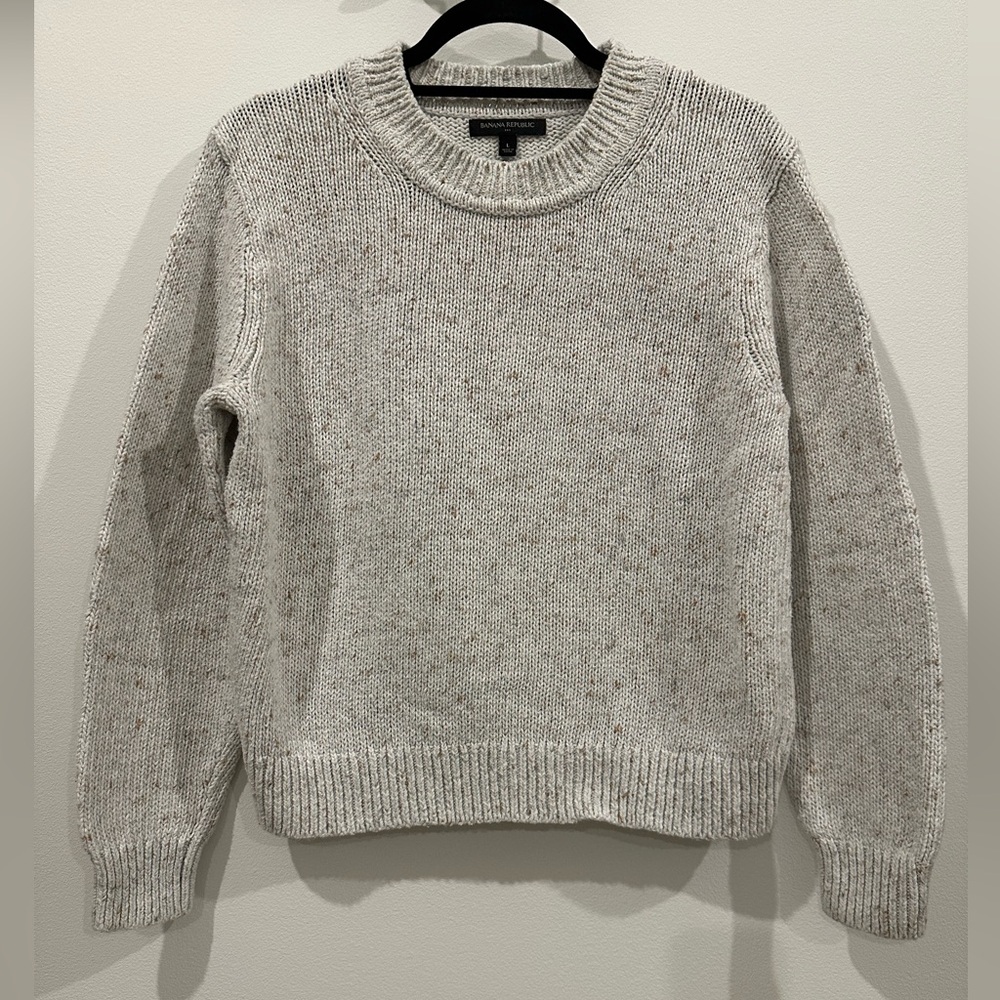 Banana republic factory speckled crew neck sweater M